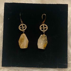 Emporio Armani Stone gold earrings